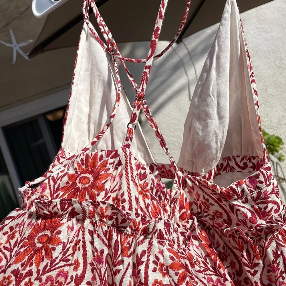 Cami NYC Red and White Printed Maxi Dress - Picture 6 of 9
